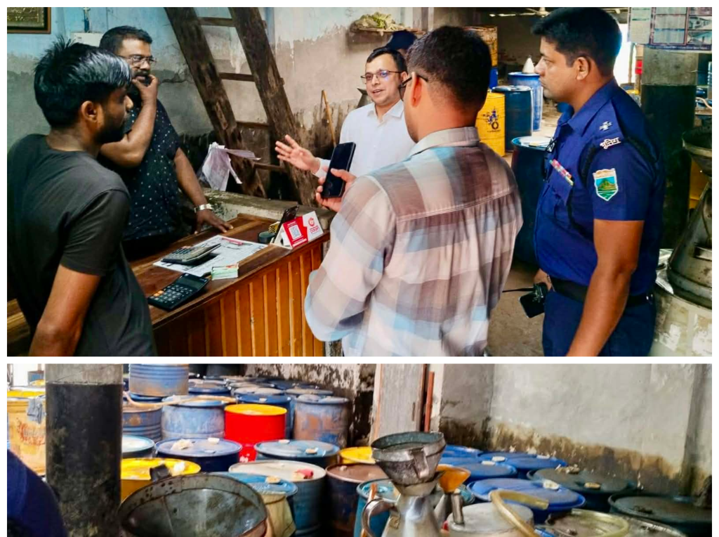 নাটোর সদরের স্টেশন রোডের তেলের দুই ডিলারকে ৫০ হাজার টাকা জরিমানা করেছে ভ্রাম্যমাণ আদালত