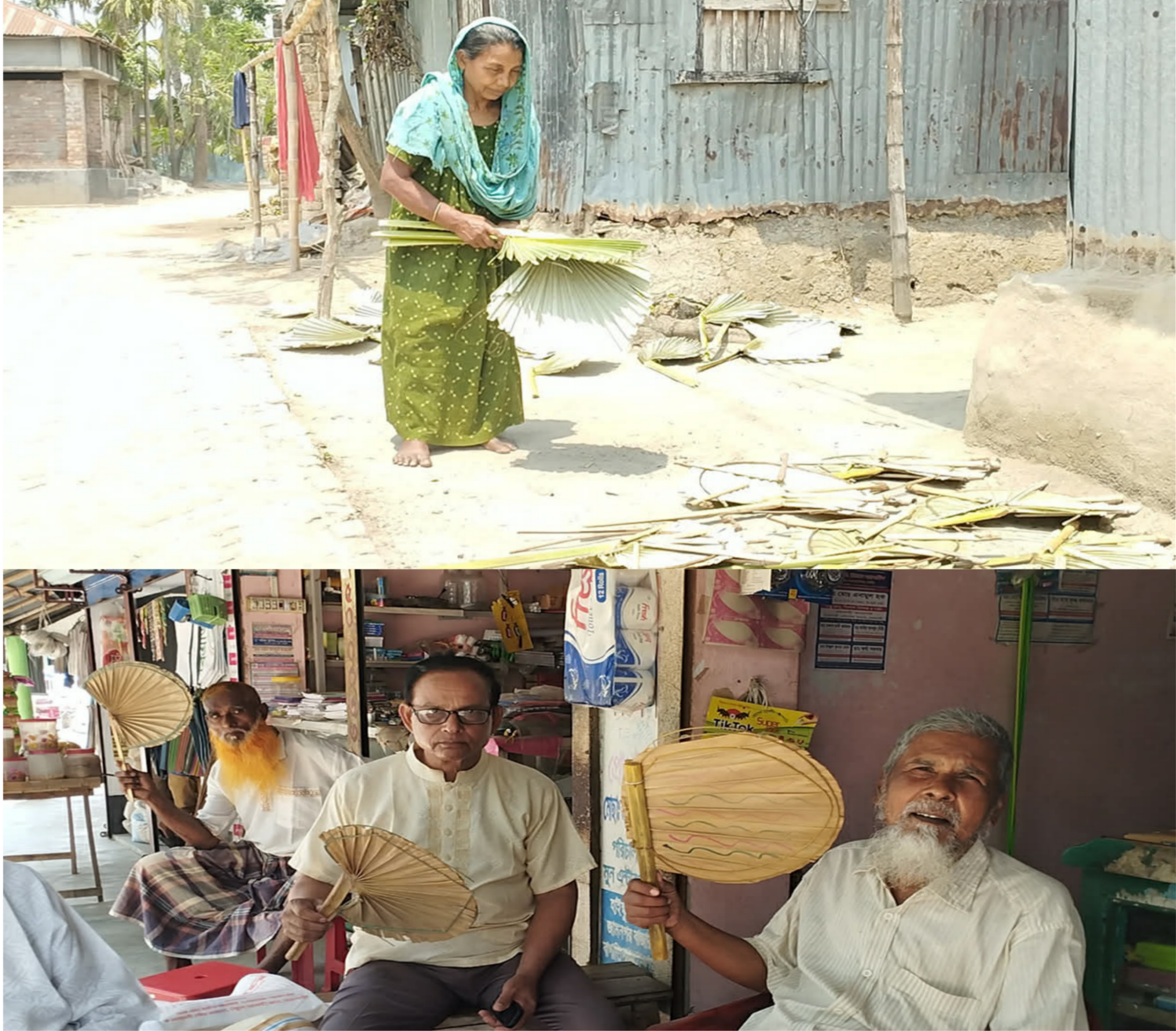 নাটোরে তীব্র গরম আর ঘন ঘন লোডশেডিংয়ে কদর বেড়েছে হাতপাখার