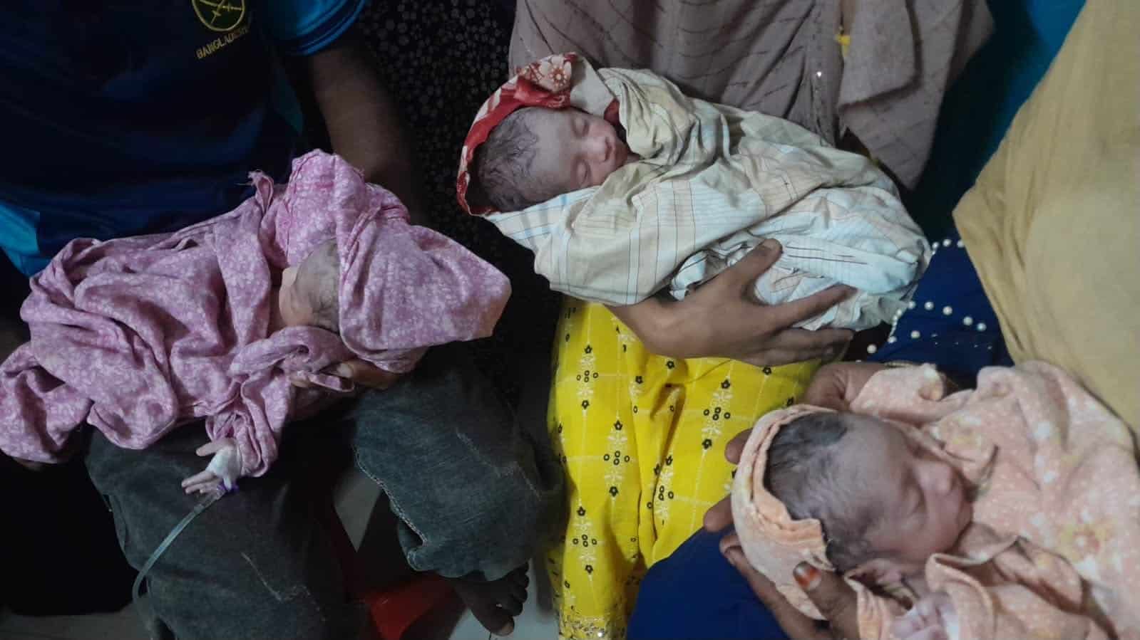লালপুরে দিনমজুরের ঘরে তিন যমজ পুত্রসন্তান, আনন্দের মাঝেও দুশ্চিন্তায় পরিবার