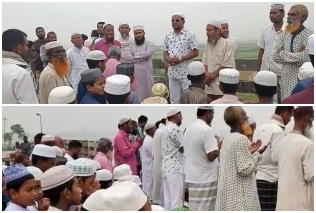 চলনবিলের কৃষকদের পাকা ধান রক্ষায় এমএ সামাদের বিশেষ মোনাজাত