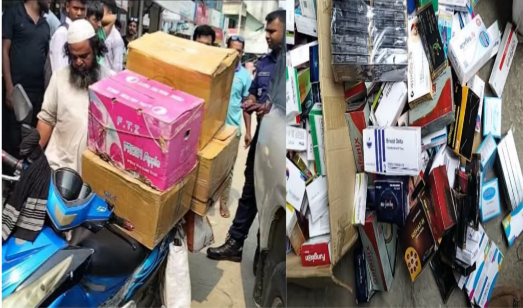 বিপুল পরিমাণ ভেজাল মেয়াদোত্তীর্ণ ও যৌন উত্তেজক ওষুধ জব্দ